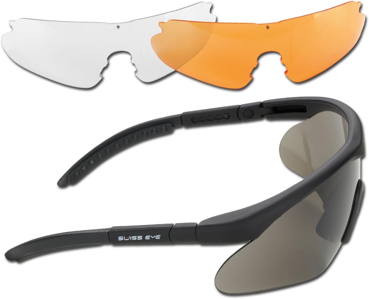 Swiss Eye Lunette Raptor Noires UV400 anti-buée